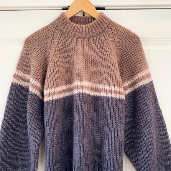 Xirena Sweater Alpaca Blend Knit Mock Neck Pullover Neutral Snowbird Size XS - Picture 3 of 9